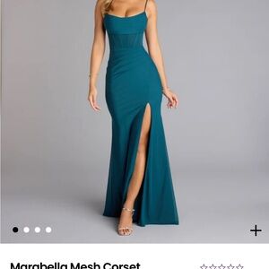 Windsor Teal Maxi Dress with Slit